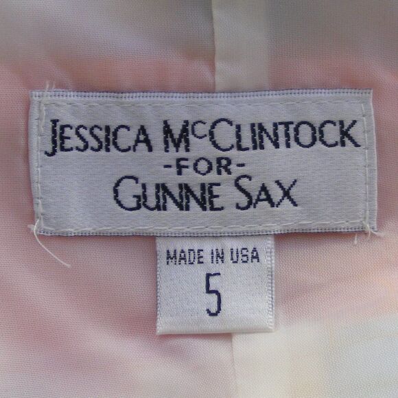 Gunne Sax Prom Dress, Jr 5, Colorful, Jessica McClintock, Halter, - Picture 8 of 10